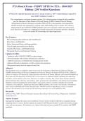 NPTE for PTA 2026-2027 Questions and Answers Already Graded A&plus;&period; 100&percnt; Verified Solutions &vert; Updated Per&NewLine;Latest FSBPT Guidelines &vert; Graded A
