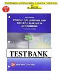 Test Bank for Ethical Obligations and Decision Making in Accounting&colon; Text and Cases &lpar;6th Edition&rpar; by Steven M&period; Mintz and William F&period; Miller&NewLine;