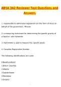 ABSA Reviewer 3A2 Exam 2026 Actual Questions and Correct Answers &lpar;Latest 2026 &sol; 2027 Update&rpar; Graded A&plus; 100&percnt; Guarantee Verified by Experts