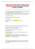 NREMT Final Exam &ndash; Airway&comma; Respiration&comma; and Ventilation &vert; Complete Exam Questions with Correct Answers