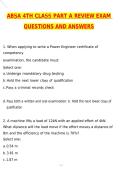 ABSA 4TH CLASS PART A REVIEW Exam 2026 Actual Questions and Correct Answers &lpar;Latest 2026 &sol; 2027 Update&rpar; Graded A&plus; 100&percnt; Guarantee Verified by Experts