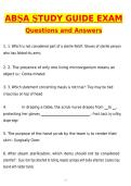 ABSA Study Guide Exam 2026 Actual Questions and Correct Answers &lpar;Latest 2026 &sol; 2027 Update&rpar; Graded A&plus; 100&percnt; Guarantee Verified by Experts