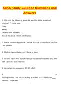 ABSA Study Guide22 Exam 2026 Actual Questions and Correct Answers &lpar;Latest 2026 &sol; 2027 Update&rpar; Graded A&plus; 100&percnt; Guarantee Verified by Experts