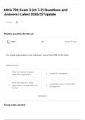 MHA 702 Exam 3 &lpar;ch 7-9&rpar; Questions and Answers &vert; Latest 2026&sol;27 Update