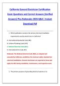 California General Electrician Certification &NewLine;Exam Questions and Correct Answers &lpar;Verified &NewLine;Answers&rpar; Plus Rationales 2026 Q&A &vert; Instant &NewLine;Download Pdf 