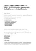LINDSEY JONES EXAM 6 &ndash; COMPLETE STUDY GUIDE 150 Practice Questions with Verified Answers & Detailed Rationales&period;pdf&NewLine;&NewLine;
