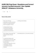 NURS 328 Final Exam &vert; Questions and Correct Answers &lpar;verified answers&rpar; &vert; New Update 2026&sol;27 &vert; Athabasca University