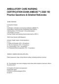 AMBULATORY CARE NURSING CERTIFICATION EXAM &lpar;AMB-BC&trade;&rpar; 2026 150 Practice Questions & Detailed Rationales&period;pdf&NewLine;&NewLine;