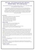 FPC Exam - APA Fundamental Payroll Certification &NewLine;2026&sol;2027 Edition - 250 Verified Questions
