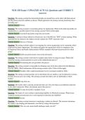 NUR 158 Exam 1 UPDATED ACTUAL Questions and CORRECT&NewLine;Answers