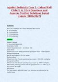 Aquifer Pediatric&colon; Case 2 - Infant Well&NewLine;Child 2&comma; 6&comma; 9 Mo Questions and&NewLine;Answers Verified Solutions Latest&NewLine;Update &lpar;2026&sol;2027&rpar;