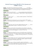 Electrical License test prep UPDATED ACTUAL Questions and&NewLine;CORRECT Answers