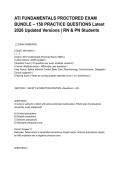 ATI FUNDAMENTALS PROCTORED EXAM BUNDLE &ndash; 150 PRACTICE QUESTIONS Latest 2026 Updated Versions &lowbar; RN & PN Students&period;pdf&NewLine;&NewLine;