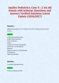 Aquifer Pediatrics&colon; Case 9 - 2 wk old&NewLine;female with lethargy Questions and&NewLine;Answers Verified Solutions Latest&NewLine;Update &lpar;2026&sol;2027&rpar;