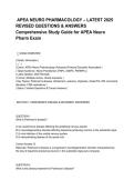 &lowbar;APEA NEURO PHARMACOLOGY &ndash; LATEST 2025 REVISED QUESTIONS & ANSWERS Comprehensive Study Guide for APEA Neuro Pharm Exam &lpar;1&rpar;&period;pdf&NewLine;&NewLine;