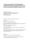 &lowbar;Portage Learning PSYC 140 Developmental &lpar;Lifespan&rpar; Psychology 150 Exam Questions with Answers & Rationales 2026&lowbar;2027 Academic Year&period;pdf&NewLine;&NewLine;