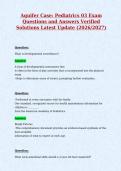 Aquifer Case&colon; Pediatrics 03 Exam&NewLine;Questions and Answers Verified&NewLine;Solutions Latest Update &lpar;2026&sol;2027&rpar;