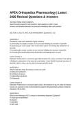 APEA Orthopedics Pharmacology &lowbar; Latest 2026 Revised Questions & Answers&period;odt&NewLine;&NewLine;