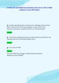 Arizona Life and Health Exam Questions and Answers with Verified&NewLine;Solutions &vert; Latest 2026 Update&NewLine;