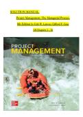 Solution Manual for Project Management&colon; The Managerial Process 8th Edition by Erik W&period; Larson & Clifford F&period; Gray &ndash; Complete Solutions Chapters 1&ndash;16 2024&ndash;2026