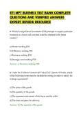 ETS MFT BUSINESS TEST BANK COMPLETE QUESTIONS AND VERIFIED ANSWERS EXPERT