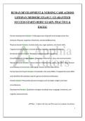 HUMAN DEVELOPMENT & NURSING CARE ACROSS LIFESPAN &vert;MEDSERG EXAM 2 &vert; GUARANTEED SUCCESS STARTS HERE&excl; LEARN&comma; PRACTICE & EXCEL&excl;