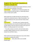 English 9A Final Exam Questions & Answers &lpar;Grade A&plus;&rpar;&period;docx&NewLine;&NewLine;