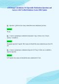 ATI Dosage Calculations 3&period;0&colon; Injectable Medications Questions and&NewLine;Answers with Verified Solutions &vert; Latest 2026 Update