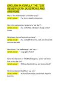 ENGLISH 9A CUMULATIVE TEST REVIEW EXAM QUESTIONS AND ANSWERS&period;docx&NewLine;&NewLine;