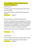 Unit 4 English 9A Exam Questions & Answers &lpar;Grade A&plus;&rpar;&period;docx&NewLine;&NewLine;