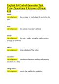 English 9A End-of-Semester Test Exam Questions & Answers &lpar;Grade A&plus;&rpar;&period;docx&NewLine;&NewLine;