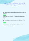 ATI Dosage Calculation and Safe Medication Administration 3&period;0 -&NewLine;Dosages by Weight Questions and Answers with Verified Solutions &vert;&NewLine;Latest 2026 Update