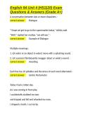 English 9A Unit 4 &lpar;HS1120&rpar; Exam Questions & Answers &lpar;Grade A&plus;&rpar;&period;docx&NewLine;&NewLine;