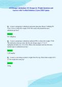 ATI Dosage Calculations 3&period;0&colon; Dosages by Weight Questions and&NewLine;Answers with Verified Solutions &vert; Latest 2026 Update