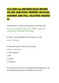 GCU NUR 634 MIDTERM EXAM REVIEW SOLVED QUESTIONS VERIFIED DETAILED ANSWERS AND