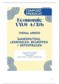 Economie VWO &ndash; Complete Samenvatting Arbeid &vert; Hoofdstuk 5 &vert; Examenbundel &plus; Begrippen & Formules&NewLine;