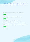 ATI TEAS Practice Test A - Science and Human Anatomy Questions&NewLine;and Answers with Verified Solutions &vert; Latest 2026 Update