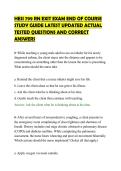 HESI 799 RN EXIT EXAM END OF COURSE STUDY GUIDE LATEST UPDATED ACTUAL TESTED