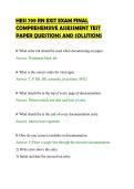 HESI 799 RN EXIT EXAM FINAL COMPREHENSIVE ASSESSMENT TEST PAPER QUESTIONS AND