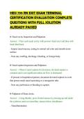 HESI 799 RN EXIT EXAM TERMINAL CERTIFICATION EVALUATION COMPLETE QUESTIONS WITH FULL SOLUTION ALREADY PASSED&period;pdf&NewLine;&NewLine;