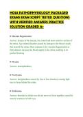 HOSA PATHOPHYSIOLOGY PACKAGED EXAMS EXAM SCRIPT TESTED QUESTIONS WITH VERIFIED