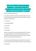 WGU D515 PVAHCS Analysis Worksheet Assignment 1 Actual Exam 2026&sol;2027 &vert; Complete Exam-Style Questions with Detailed Rationales &vert; Pass Guaranteed &ndash; A&plus; Graded