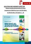 Solution & Answer Guide for Medical Assisting&colon; Administrative & Clinical Competencies &lpar;MindTap Course List&rpar; 9th Edition by Michelle Blesi &ndash; Complete Solutions Chapters 1&ndash;58 2024&ndash;2026