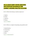 ITE 152 EXAM SCRIPT TESTED QUESTIONS WITH DETAILED RATIONALES AND CORRECT ANSWERS