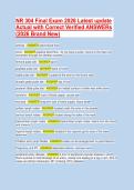  NR 304 Exam CEA Pre-Clinical Diagnostic &lpar;2026&rpar; &ndash; Verified Test Bank with 100&percnt; Correct Answers & Rationales
