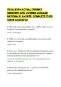 ITE 152 EXAM ACTUAL CORRECT QUESTIONS AND VERIFIED DETAILED RATIONALES ANSWERS