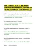 MSN 622 FINAL ACTUAL TEST PAPER COMPLETE ANSWER GUIDE FREQUENTLY TESTED CONTENT