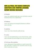 MSN 622 FINAL TEST BANK COMPLETE QUESTIONS AND VERIFIED ANSWERS EXPERT REVIEW