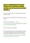 NGN ATI COMPREHENSIVE EXIT EXAM REVIEW SOLVED QUESTIONS VERIFIED ANSWERS AND