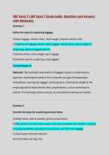 CBP Exam 7&colon; CBP Exam 7 Study Guide&colon; Questions and Answers&NewLine;with Rationales&colon; Latest Updated A&plus; Score Guide Solution